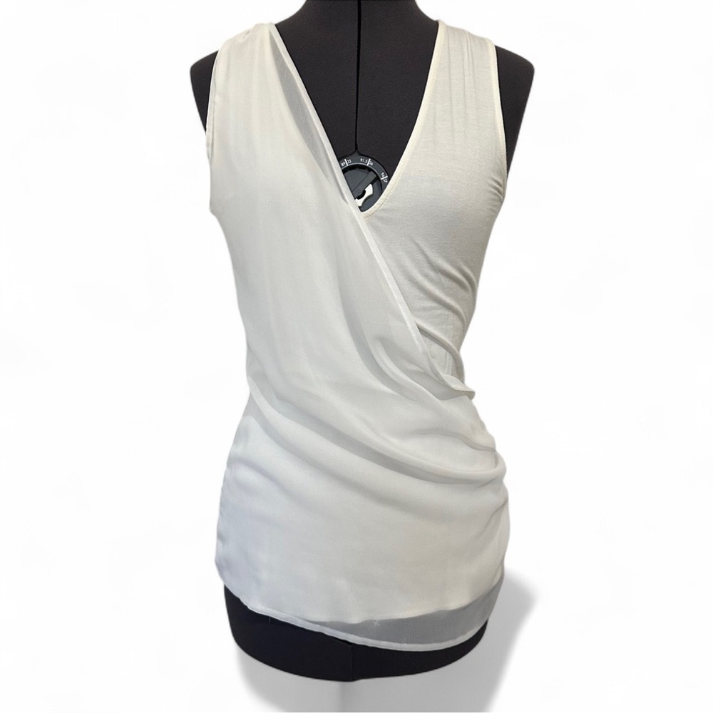 Boston Proper Cream Off White Wrap Tank Top - Picture 2 of 6